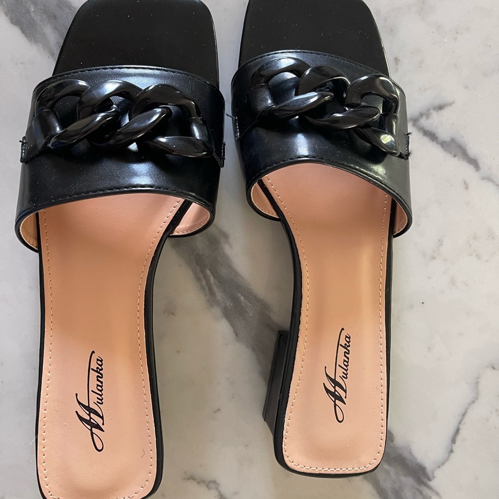 New flip flops. Color black. Size 36.